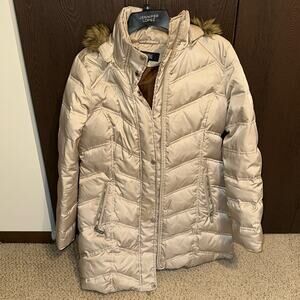 Kenneth Cole Reaction puffy coat with removable hood